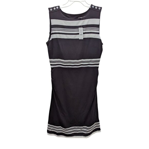 White House Black Market Dresses & Skirts - White House Black Market Black White Striped Sleeveless Dress Medium M